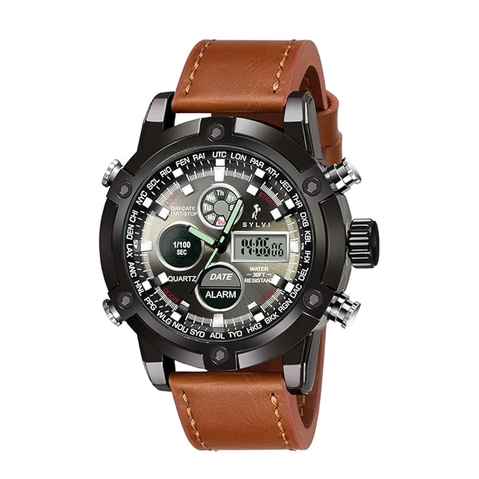 Sylvi Analogue-Digital Luxury Black Dial