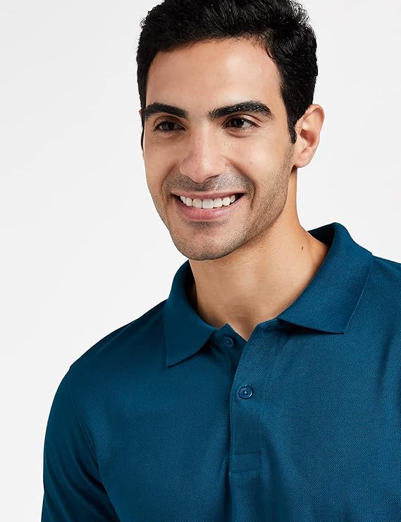 Symbol Men's Cotton Rich Solid Polo Tshirt